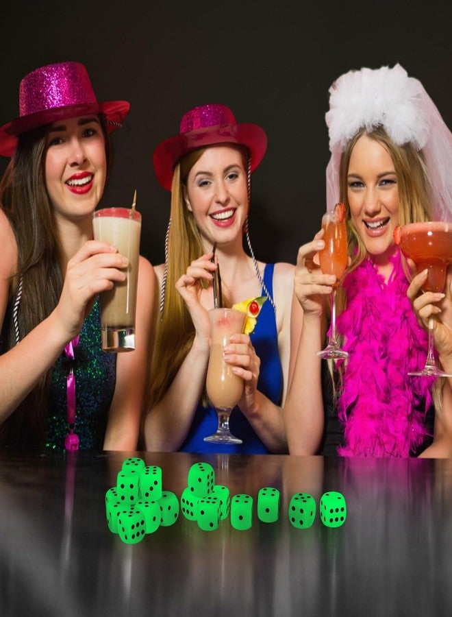 Seenelling مجموعة سينيلينج من 18 قطعة نرد متوهجة في الظلام، مقاس 30 مم، نرد أكريليك كبير معتم، نرد D6، مناسبة للكازينو، لعبة الكرابس، ألعاب الطاولة، وألعاب اللوح، هدايا الحفلات - Image 2